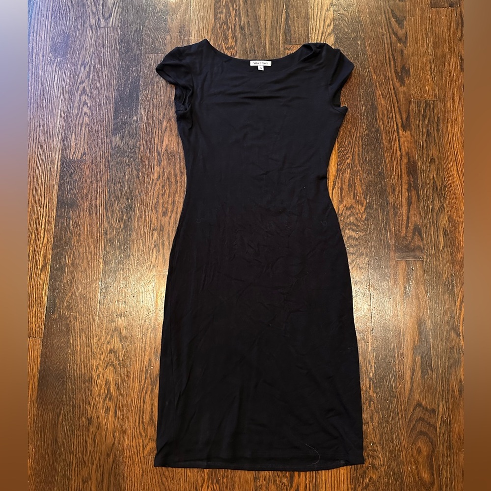 Black jersey knit dress